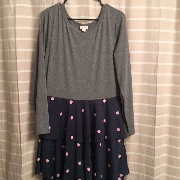 LuLaRoe Dresses & Skirts - Lularoe Georgia polka dot dress 2XL like new!!